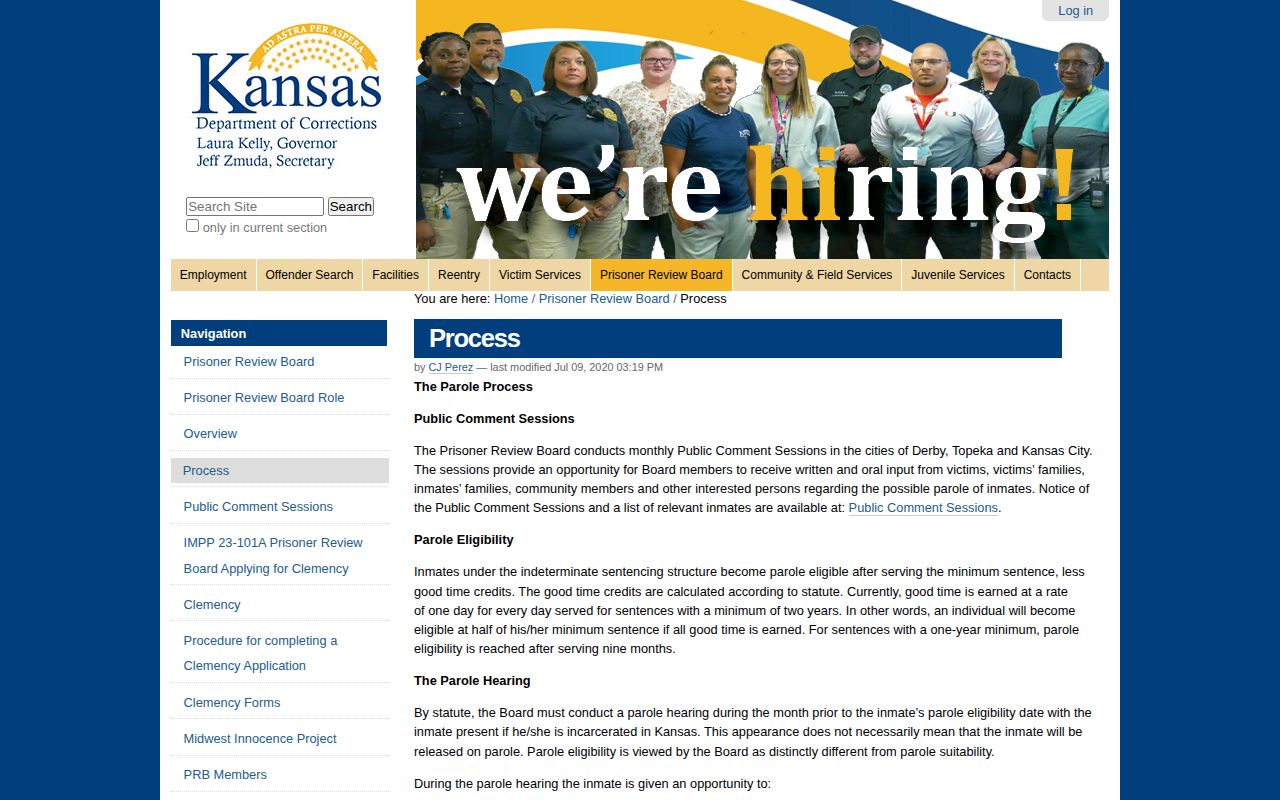 Saline County post-release supervision and Kansas parole process